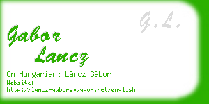 gabor lancz business card